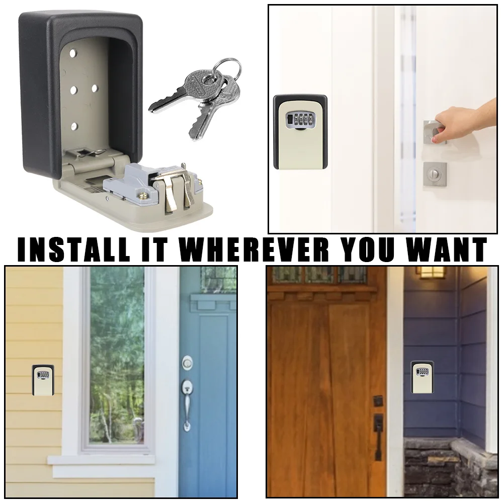 Домашний замок для ключей 4-значный комбинированный сейф с паролем и защитой от
