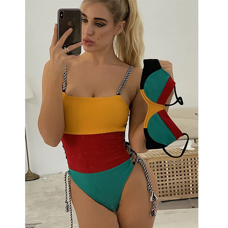 2022 купальник с высокой талией купальный костюм для женщин Раздельный комплект