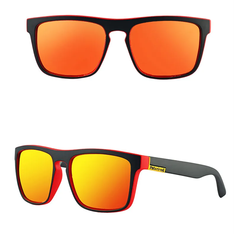 Orange Red 2 Поляризационные солнцезащитные очки, мужские очки для вождения, мужские солнцезащитные очки для мужчин, Ретро стиль, Дешевые Роскошные брендовые дизайнерские очки для вождения - Название цвета: Orange Red 2