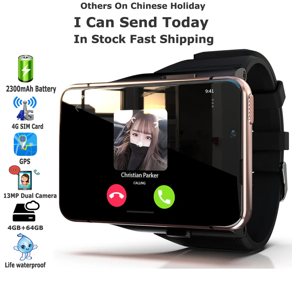 

Detachable 64GB 4GB 4G Smartwatch Men AMOLED 2300mAh 2.88'' Screen SIM Card GPS 13MP Dual Cameras Waterproof Sports Smart Watch