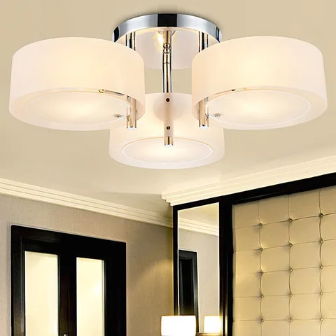 Современная круглая акриловая стеклянная потолочная лампа, лампа для домашнего декора, для гостиной, кухни, блестящие светильники для комнат, светодиодные светильники для потолка