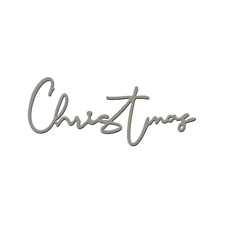 Рождественские слова металлические Вырубные штампы Декор слов вырубки для