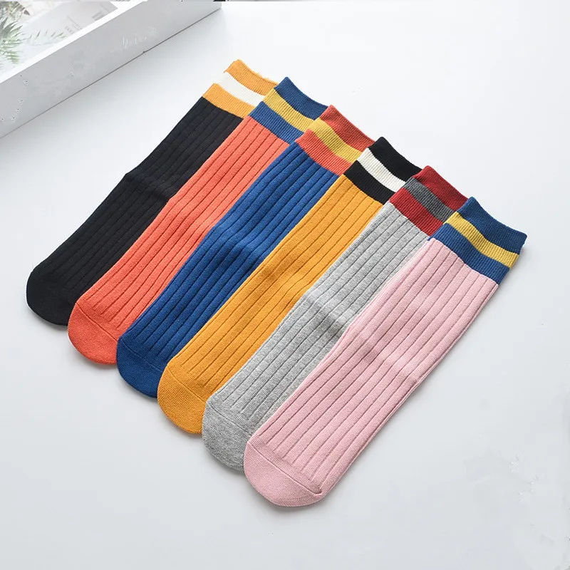 Носки для маленьких девочек гольфы детей спортивные носки в футбольную полоску