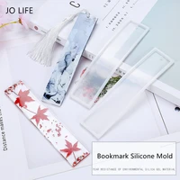 jo life 2pcs rectangle silicone bookmark mold epoxy resin diy craft ornament bookmark mould