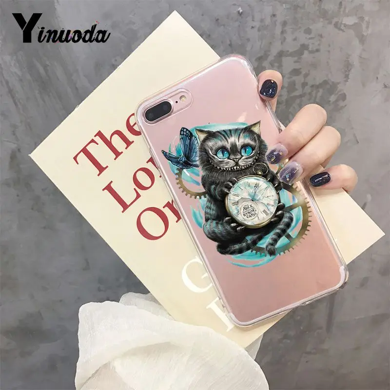 6 Yinuoda Alice in Wonderland Чеширский кот Модный чехол для телефона Apple iPhone 8 7 6 6S Plus X XS max 5 5S SE XR чехол - Цвет: 6