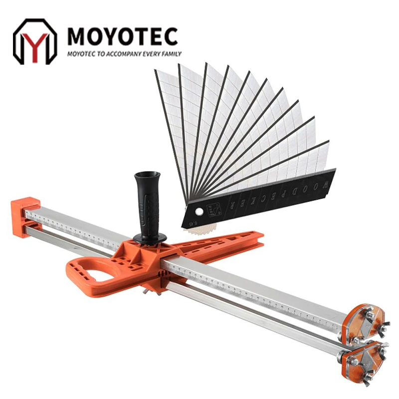 MOYOTEC Manual Gypsum Board Cutting tool Hand Push Cutting Artifact Tool Stainless Steel Woodworking Cutting Board Tools