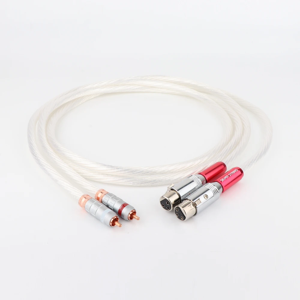 

Pair Super Reference Analog RCA cable hifi XLR to RCA Audio Interconnect cable with XLR female to RCA male plug