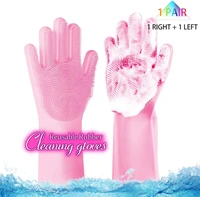 2pcs multifunction silicone cleaning gloves magic silicone dish washing gloves for kitchen household silicone dishwashing gloves