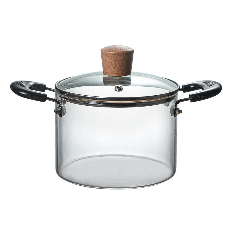 

Soup Pot Health Pot Kitchen Fire Explosion Proof Transparent Glass Pot Double Handle High Borosilicate Glass Pot