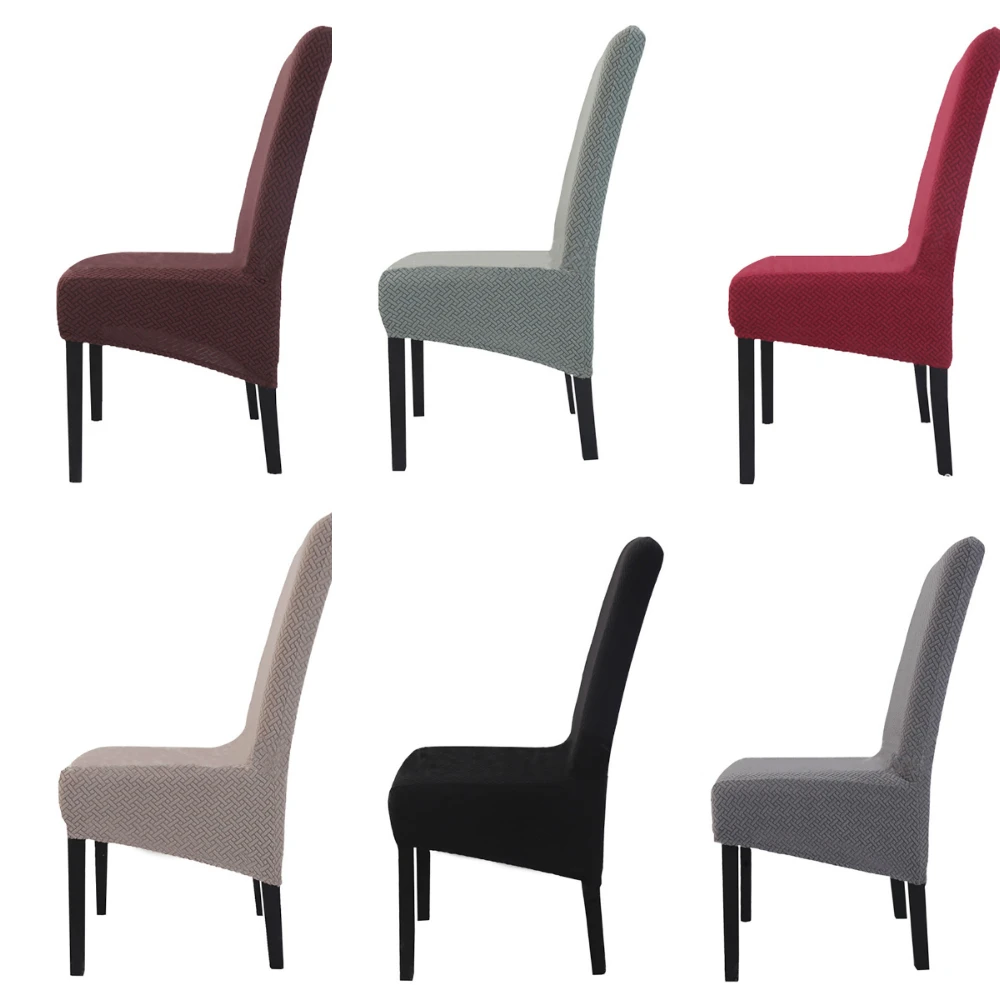 

Lychee Elastic Chair Cover Solid Knitting Dining Seat Cover Stretch Chair Cover for Banquet Wedding Restaurant Hotel