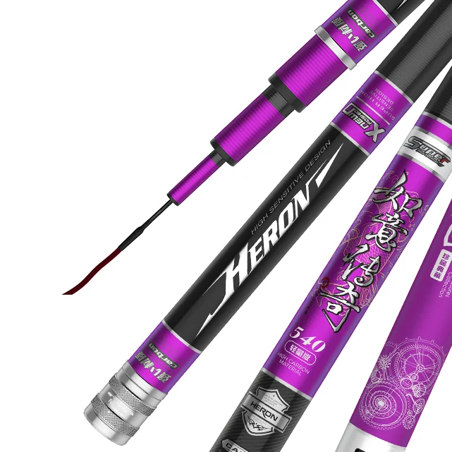 

Adult Purple Carbon Fishing Rod Telescopic Spinning Boat Fishing Rod Raft Superlight Pesca Equipamentos Fishing Equipment EI50FR