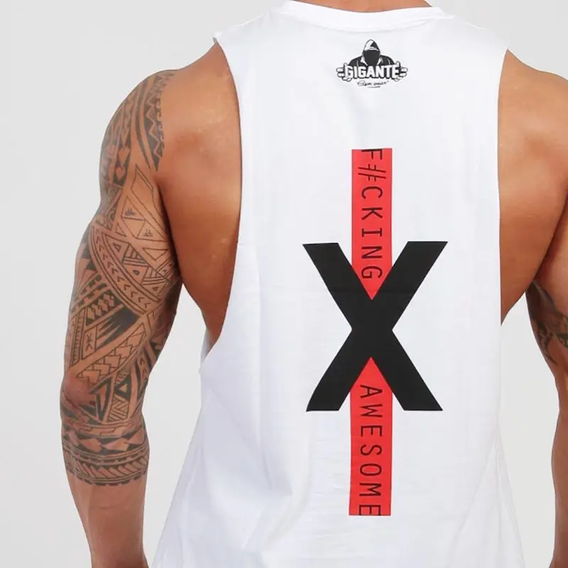 

Men Bodybuilding Tank Tops Gyms Fitness Workout Sleeveless Shirts Casual 479