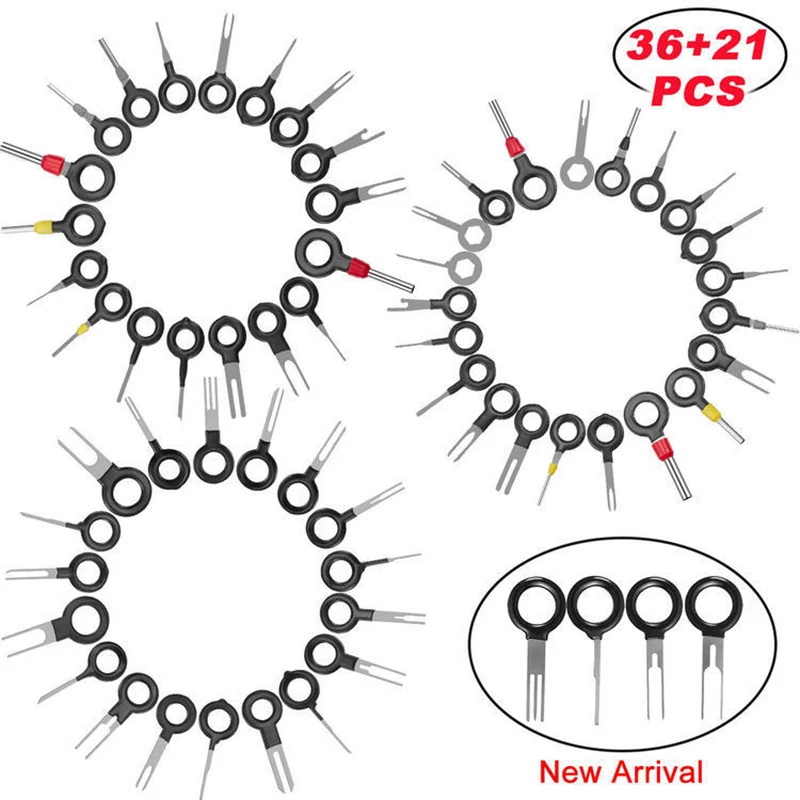 

57 / 70Pcs Terminal retractor Pin Ejector Terminal Puller Automotive Auto Car Kit Wire Release Needle remover Auto repair tools