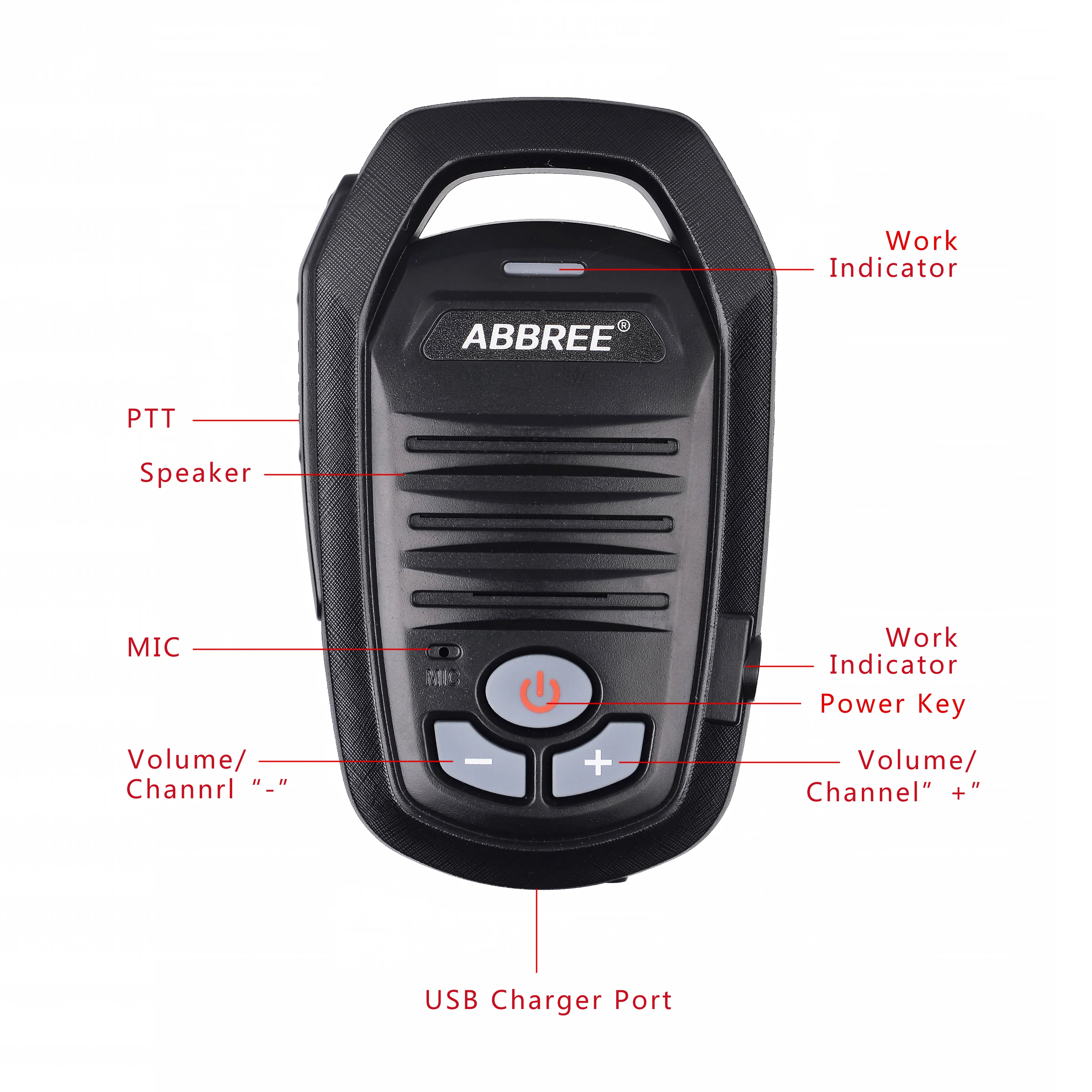 Abbree AR-639 Мини Портативная рация радио бесплатная Лицензия 0 5 Вт FRS Handsfree детский