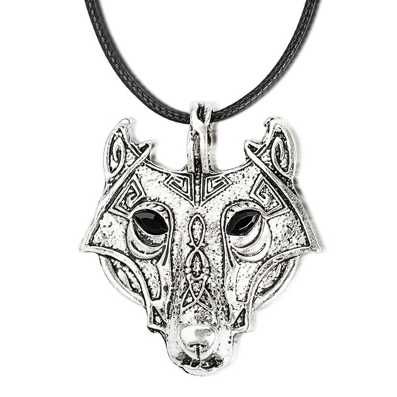 Ретро ожерелье с подвеской в виде головы волка мифологии Европы и Америки из