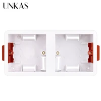 unkas 86 type 2 gang 172mm dry lining mount box for gypsum board plasterboad drywall 34mm depth wall switch socket cassette