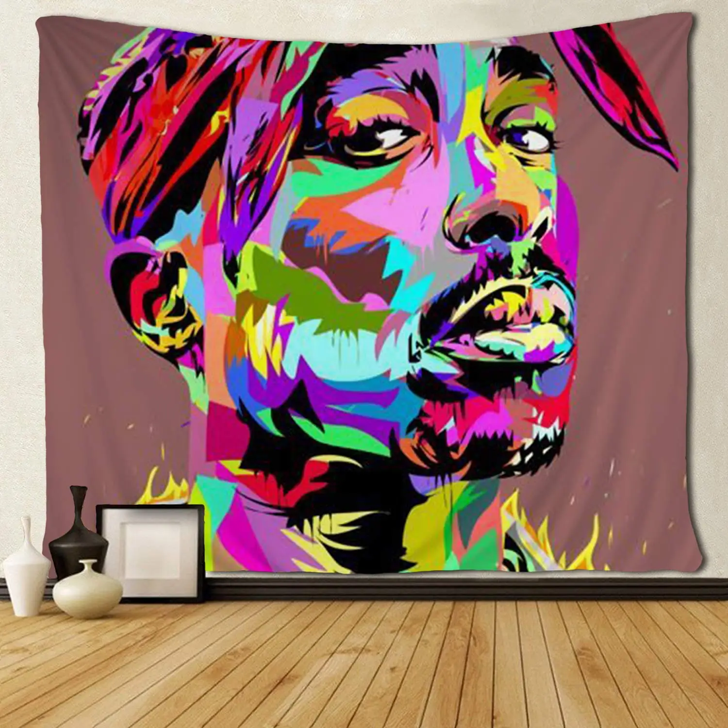 

Black Art African American Men Rainbow Colorful Face Custom