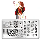 Трафарет из нержавеющей стали для игры, 6 х12 см, пластины для штамповки ногтей