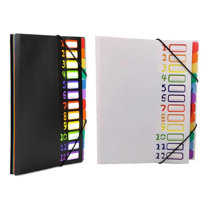 

12 In Multi-Page Classification Folder Holder Storage Bag A4 File Sorter Helper Dropship