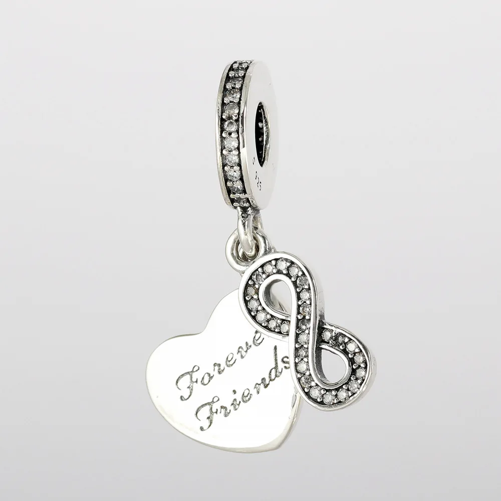 

Шармы-подвески из серебра 925 пробы в виде сердца для браслета