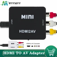hdmi compatible to rca converter avcvsb lr video box hd 1080p 19201080 60hz hdmi2av support ntsc pal output hdmitoav