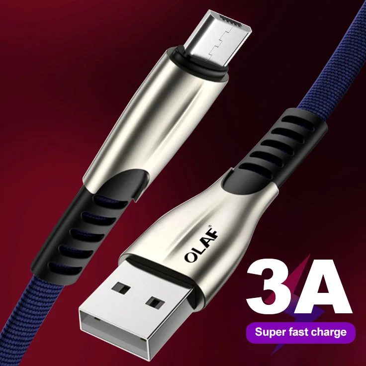 Leaf Micro USB кабель 3.0A Быстрая зарядка Micro usb кабель зарядного устройства для samsung S7 S6 J7 Xiaomi Redmi Note 5 4 Android Кабели для телефона