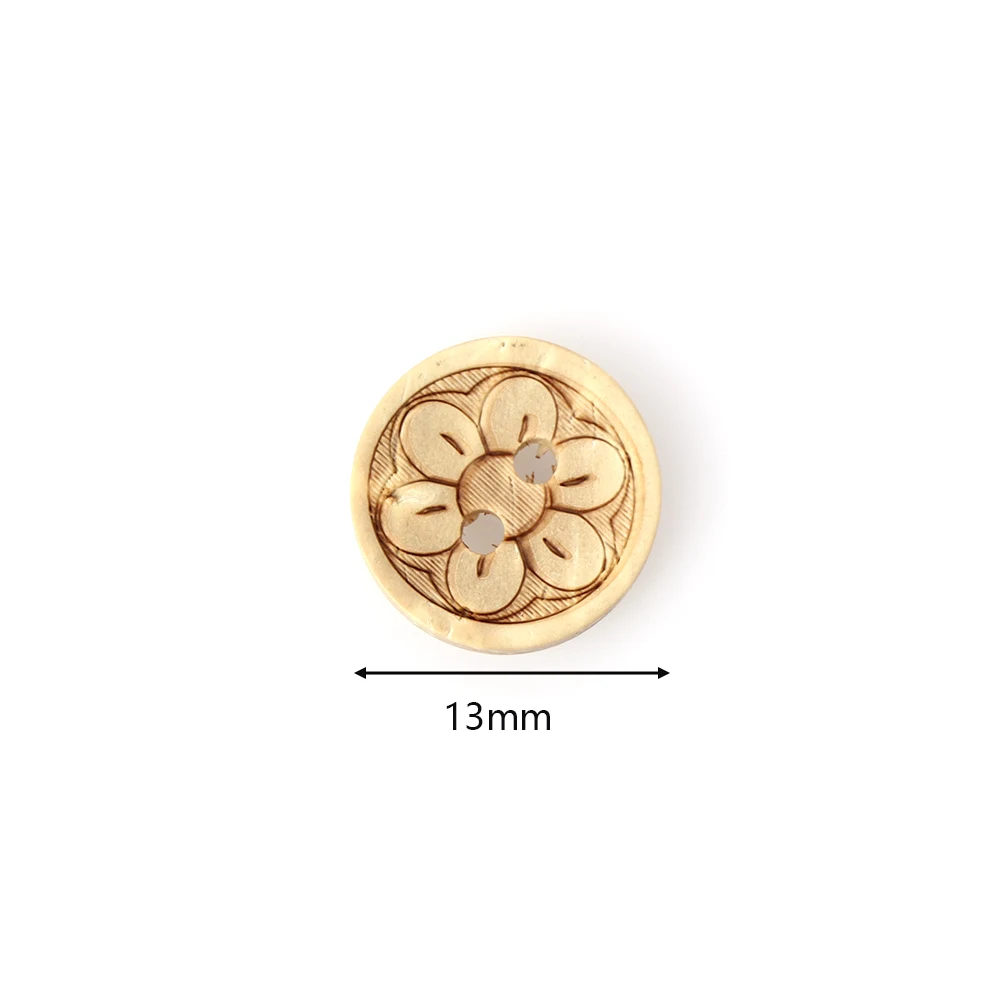 

50pcs/bag Mixed flower style Carved wooden Round Sewing Buttons DIY Craft Scrapbooking Wood Buttons Fitted Scrapbooking Sewing