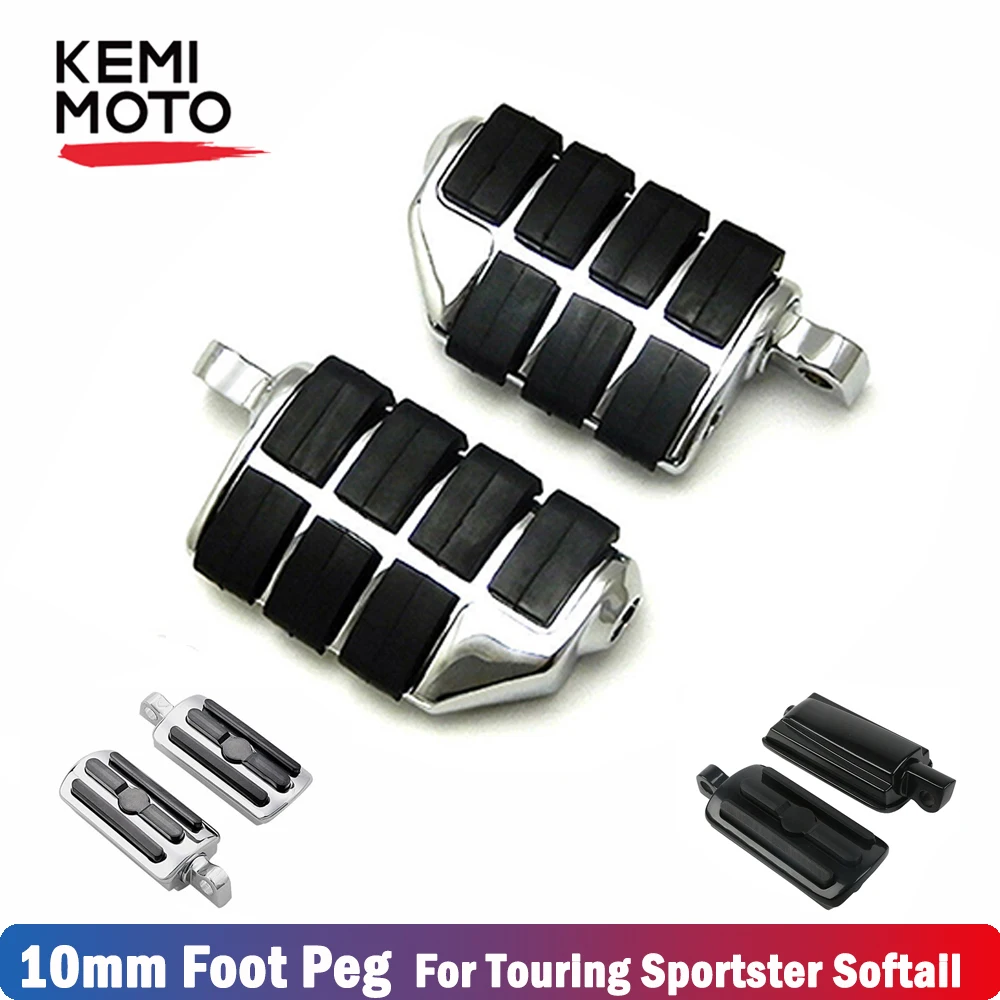 Передняя Задняя педаль для мотоцикла подножки шоссе 10 мм Touring Sportster 883 1200 Dyna Road King