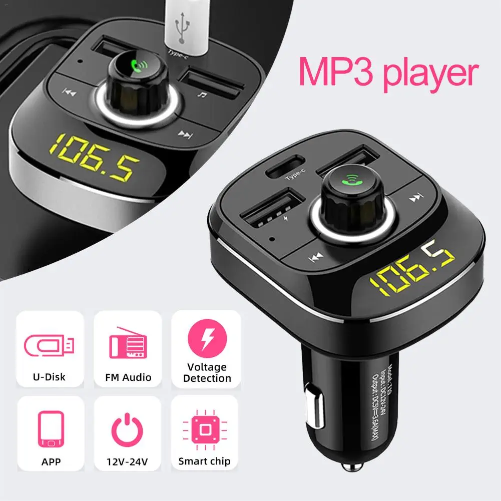 Автомобильный MP3-плеер громкой связи беспроводной Bluetooth fm-передатчик lcd MP3-плеер двойной USB зарядное устройство 3.1A Автомобильная электронная сигарета зажигалка