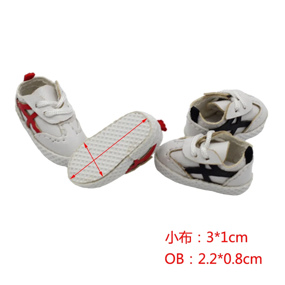 

3.2cm Mini Sports Shoes For molly Obitsu OB11 1/6 BJD BLYTH 30CM Doll Cute Doll PU shoes 10.28.4