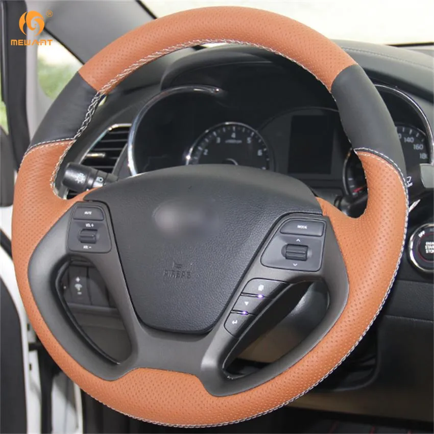 Чехол на руль MEWANT из натуральной кожи для Kia K3 2013 K2 Rio 2015 2016 Ceed Cee 'd 2012 2017 Cerato 2017|leather