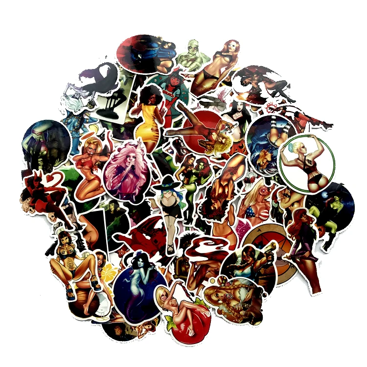 72 шт. Сексуальная Devil Girl наклейка для мобильного телефона скейтборд холодильник