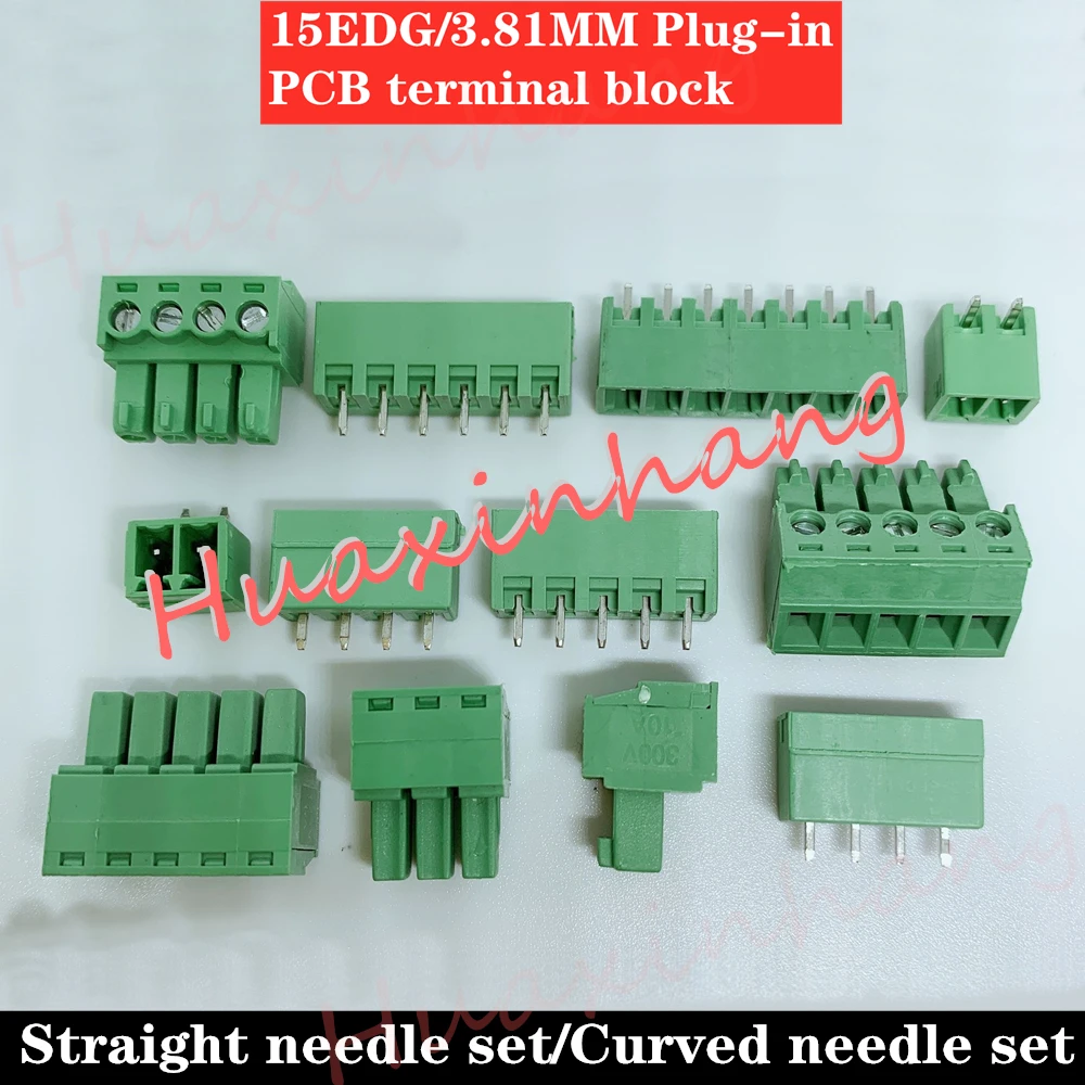 20 комплектов 15EDG 3 81/KF2EDG 3.81MM PCB сращивания плагин клеммный блок 2P3P7P8P10P12P прямой
