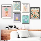 Настенная картина фруктовый рынок, настенные постеры в скандинавском стиле с изображением цветов, сада, маргаритки, тюльпана, декор для гостиной