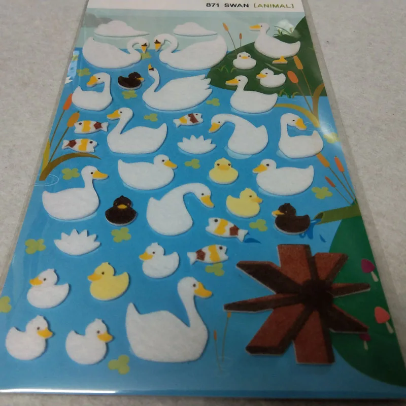 9,5x15 см ZYOKRA прекрасная Лебедь утка наклейка 