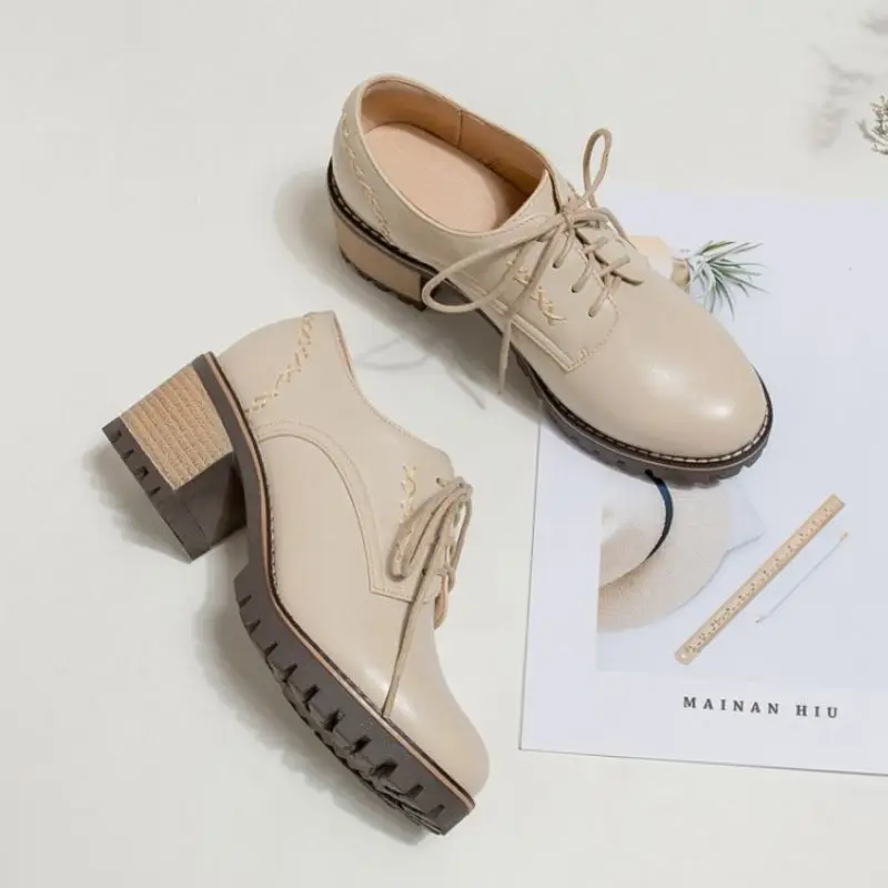 Туфли CoolCept женские на платформе и квадратном каблуке модная дизайнерская обувь с