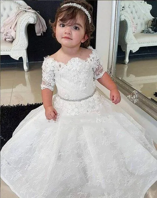 Винтажные платья с белыми цветами для девочек на свадьбу свадебное платье