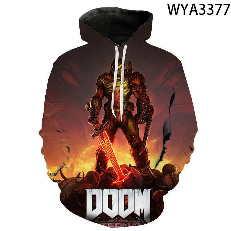 

Hoodies Men Women Children Doom Eternal Sweatshirts 3D Printed Pullover Streetwear Casual Boy Girl Kids Fashion Hoody Jacket