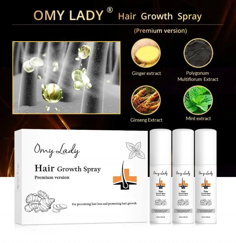 

Спрей OMY LADY против выпадения волос, эфирное масло, жидкость Unsiex, питает сухие волосы, восстанавливает и восстанавливает выпадение волос