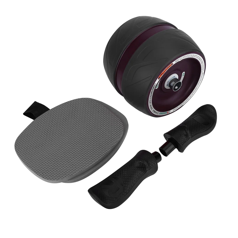 

Home Gym Sports Abdominal Wheel Muscle Fitness Workout Roller Machine Exerciser (Maroon+Black)
