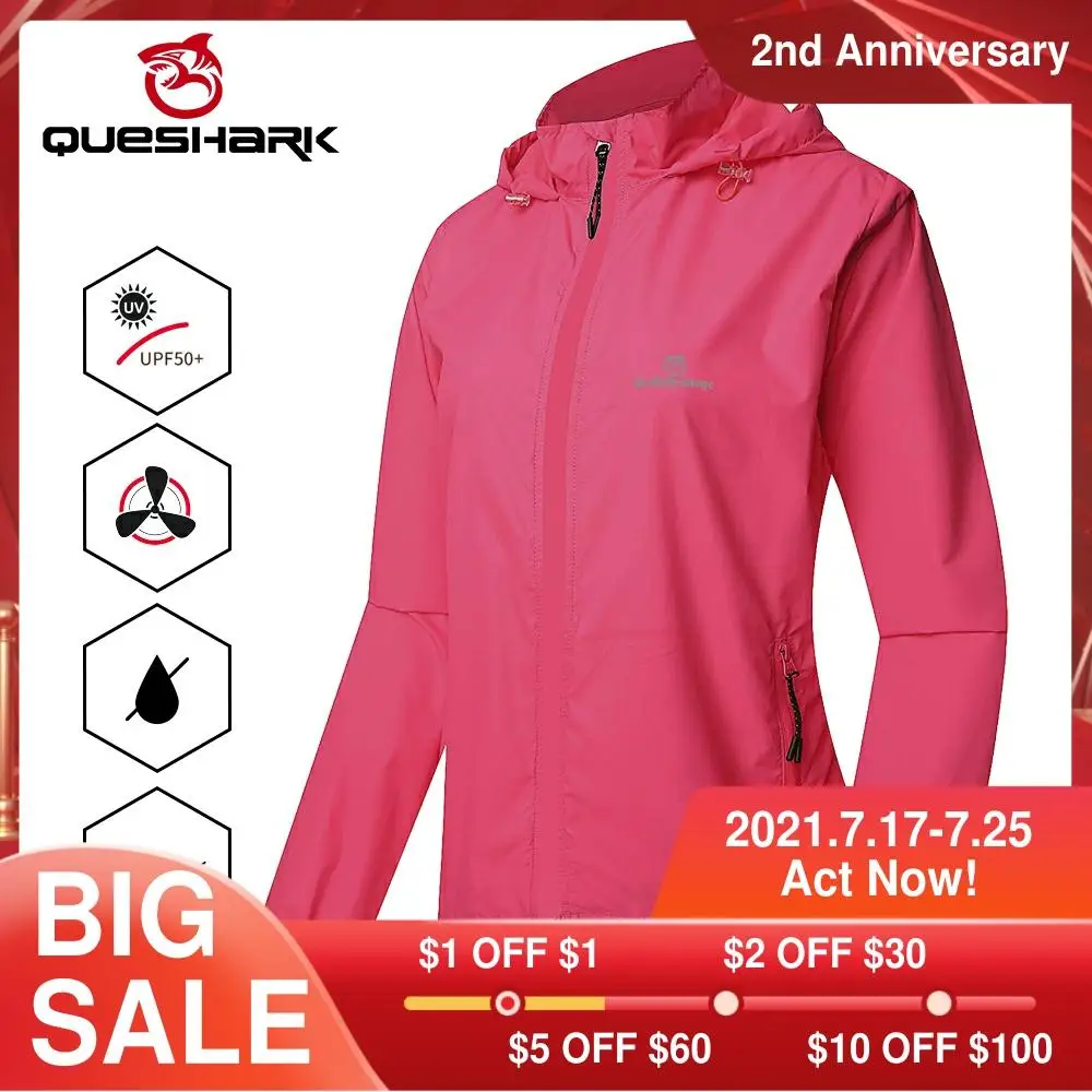 QUESHARK Женская ветрозащитная Водонепроницаемая Светоотражающая велосипедная