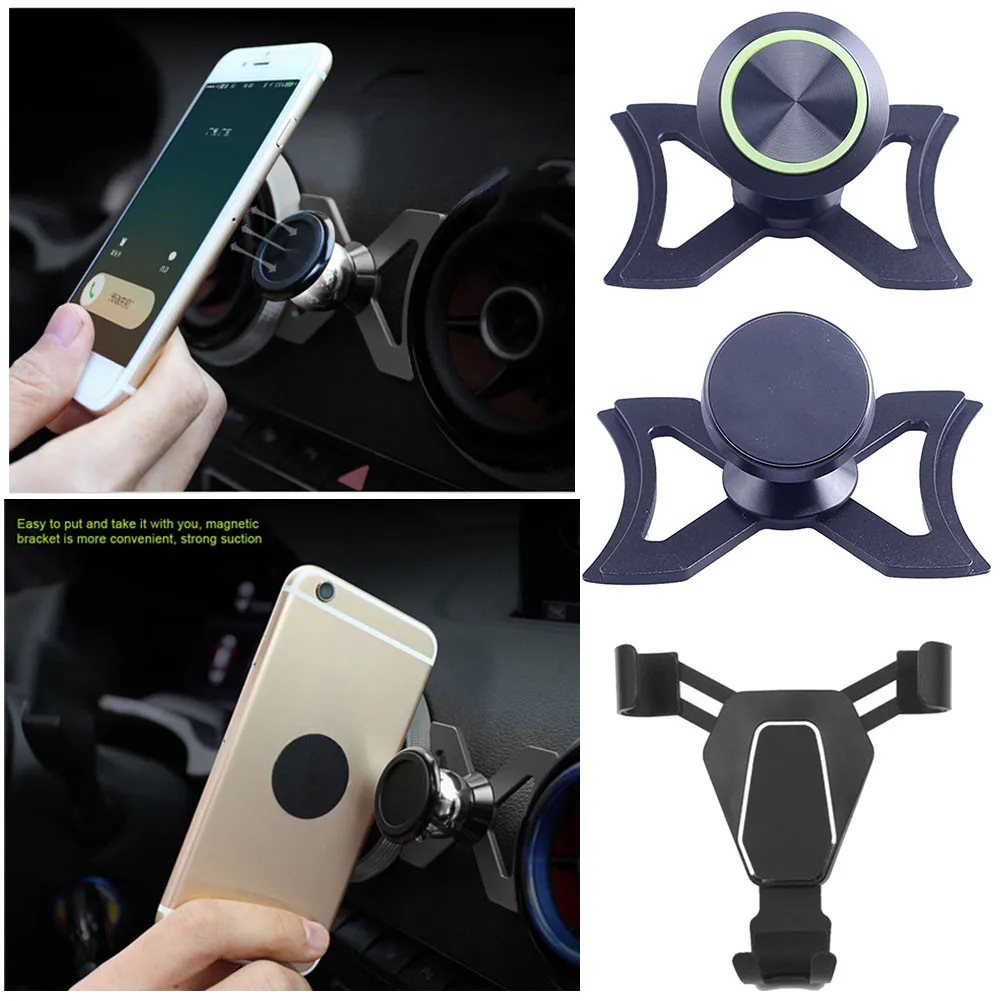 for audi a3 s3 8v universal car phone bracket air vent mount car magnet holder 360 rotatable support mobile gps accessory free global shipping
