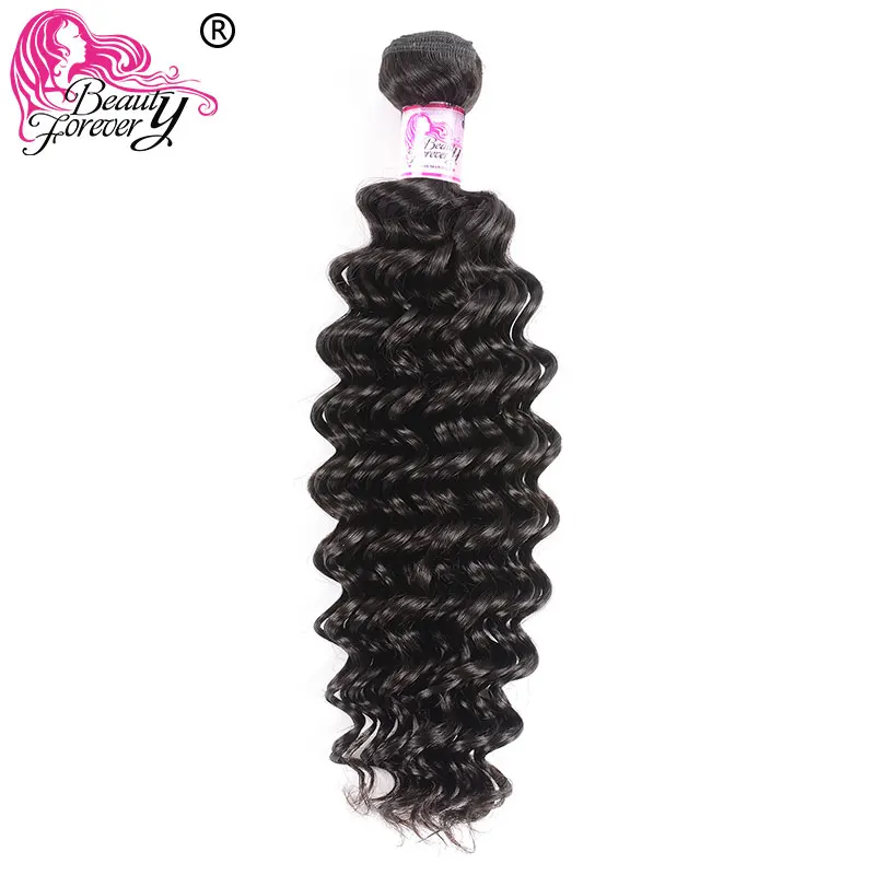 Beauty Forever индийские волосы глубокая волна натуральные кудрявые пучки волос Remy 1 шт.