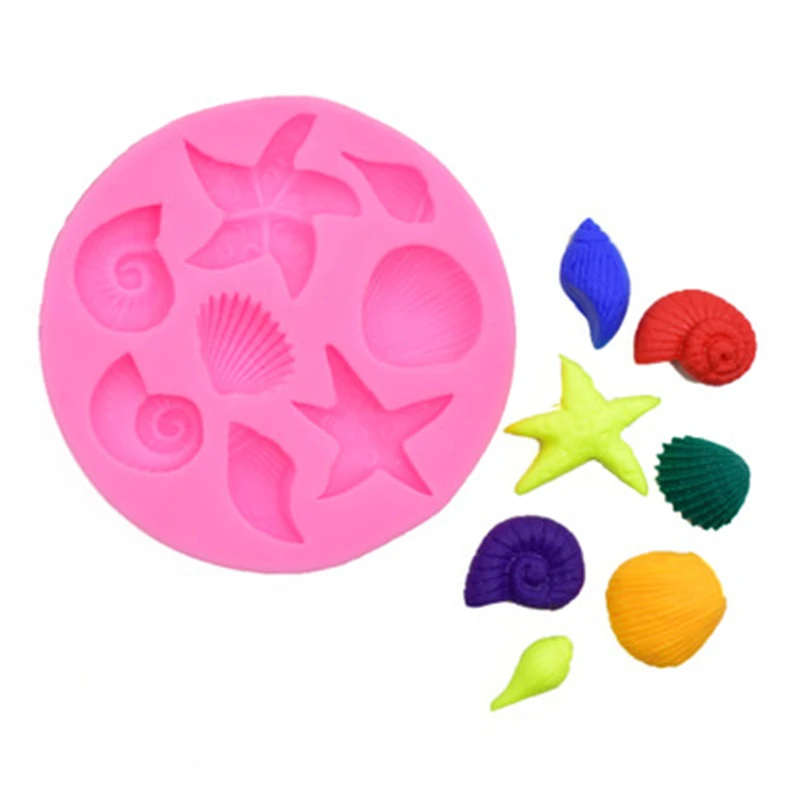 Ракушка Морская звезда Силиконовые ремесла форма печенье конфеты шоколадный