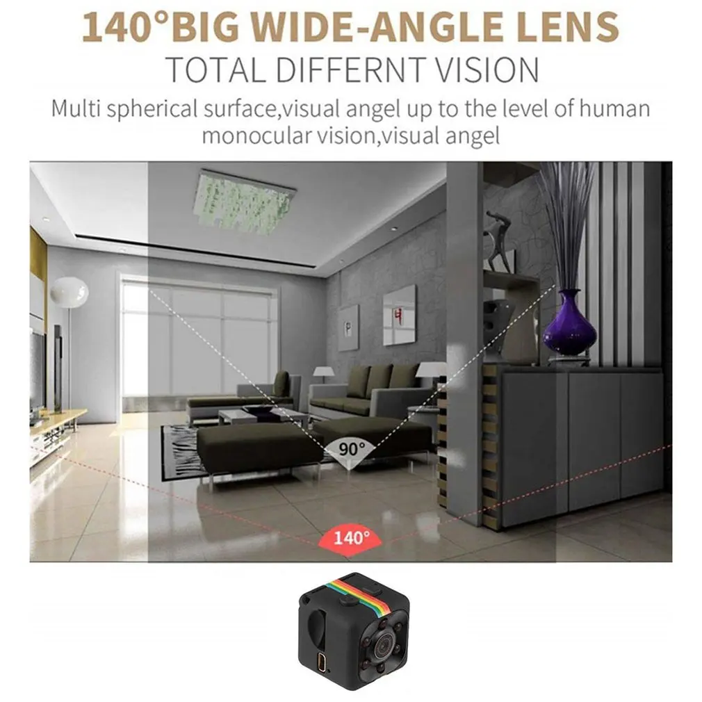 

SQ11 Mini Webcam 1080P Web Camera Night Vision Car DVR Wide Angle Monitoring Camcorders Support Hidden TF Card