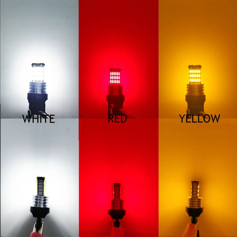 2 шт. T20 7440 7443 светодиодный светильник W21/5 Вт W21W светодиодный 45SMD 4014 автомобильная лампа автомобильный тормозной светильник лампа заднего хода белый красный желтый
