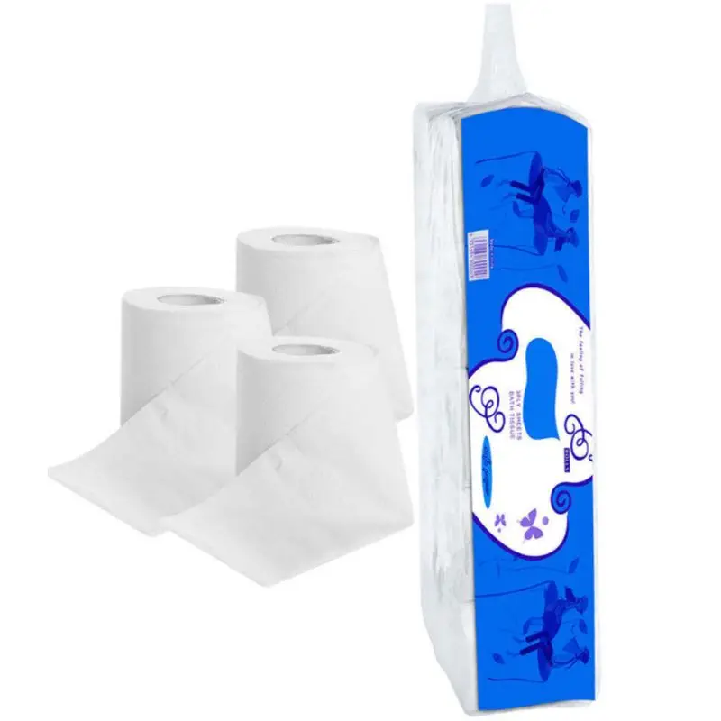 

10 Rolls Toilet Paper No Fluorescent Agent Ultra Soft Stronge 3-Ply Sheets Safe Bath Tissue for Home Kitchen