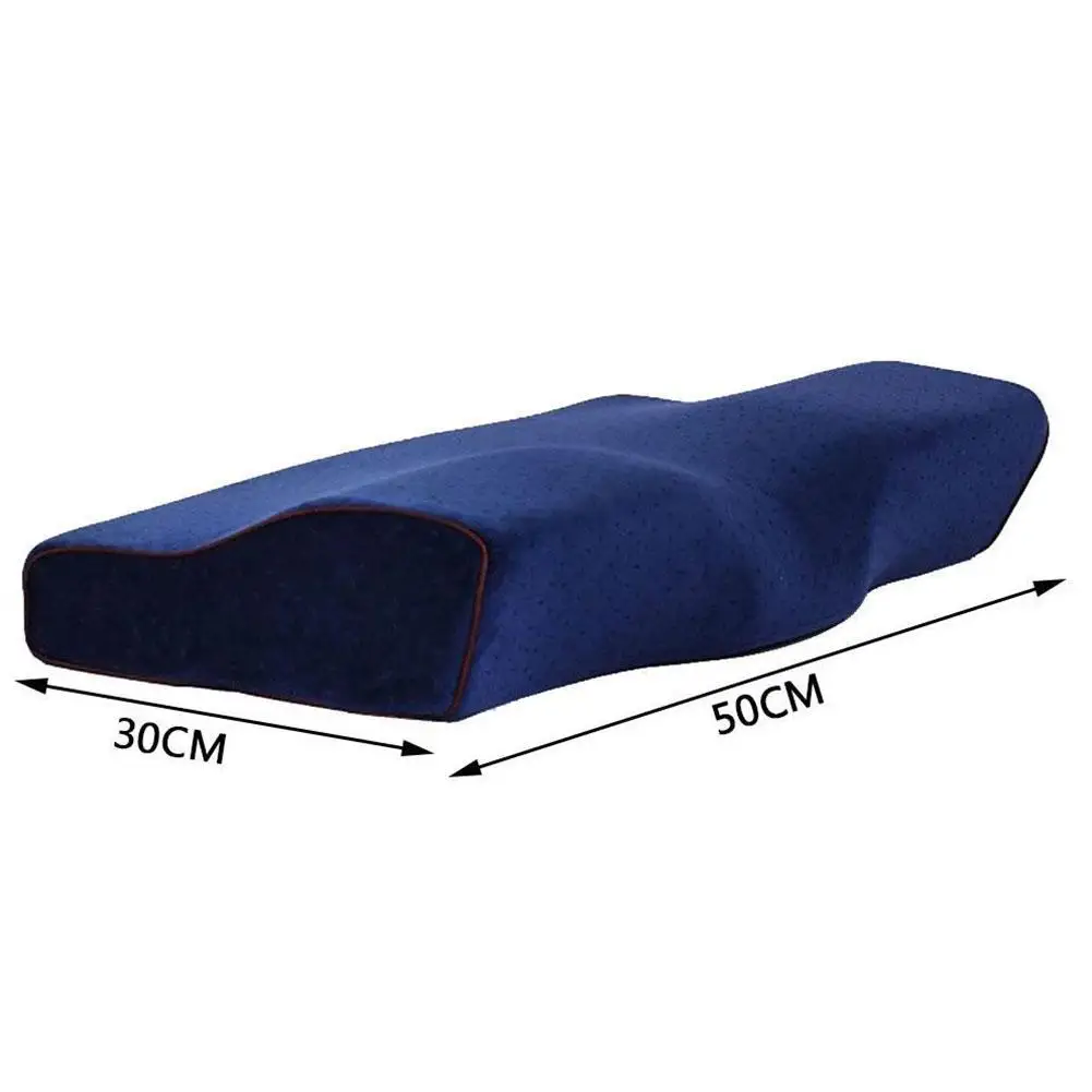 

1Pc New Hot sale Style Neck Protection Pillow Slow Pillow Memory Horn design shaped Rebound Orthopedic Size Cervical R6B4