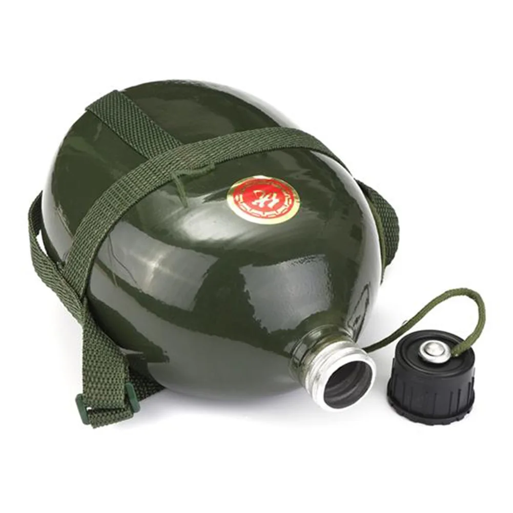 1.5L портативный алюминиевый военный тактический чайник открытый для верховой