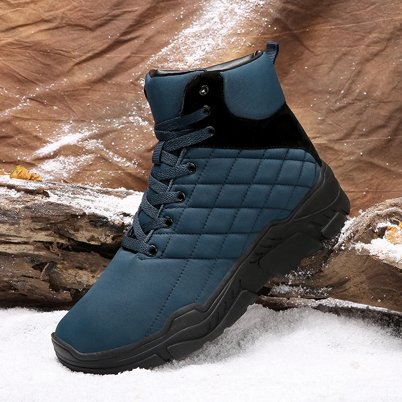 

2019 Winter Boots Men Ankle Snow Shoes Waterproof Keep Warm Plush Mens Winter Footwear Outdoor Anti-slip Botas Masculina Hombre